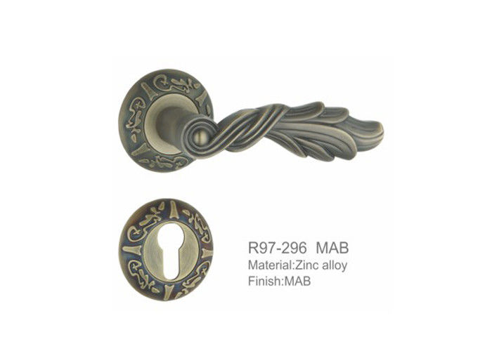 Iran fancy door handles and locks decorative Zinc alloy door handles 85mm