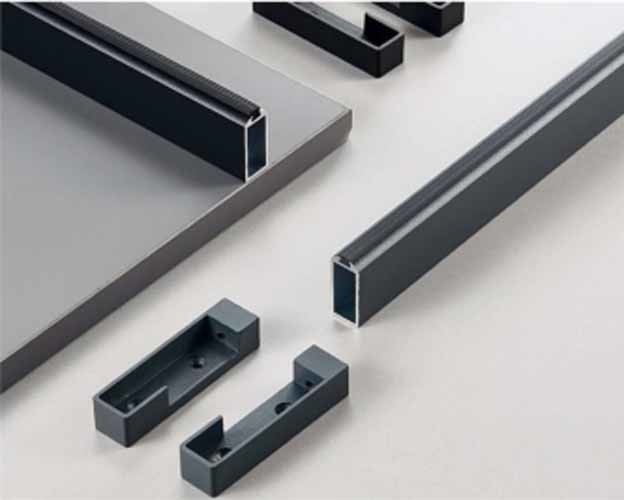 Heavy Duty Aluminium Wardrobe Tub Accessories Clothes Hanging Rod Round And Oval Closet Rod With Bracket