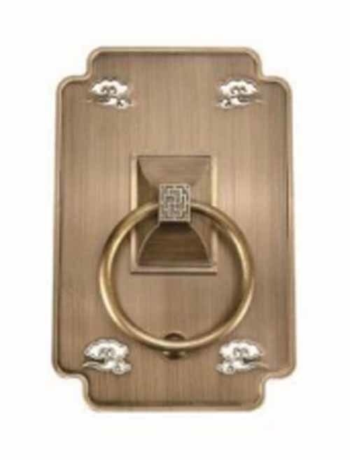 New Chinese style sliding pure copper door knocker, wooden door handle, brass glass door handle, double-door villa gate handle