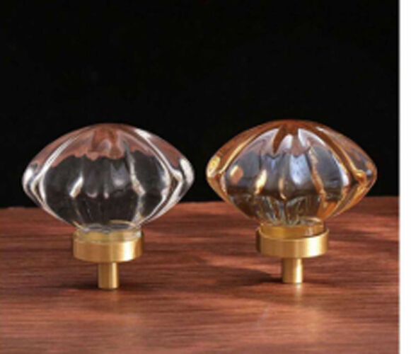 30mm Width Modern Simple Crystal Glass Handle Pot Lid Handle Teapot Hardware Wardrobe Drawer Knobs
