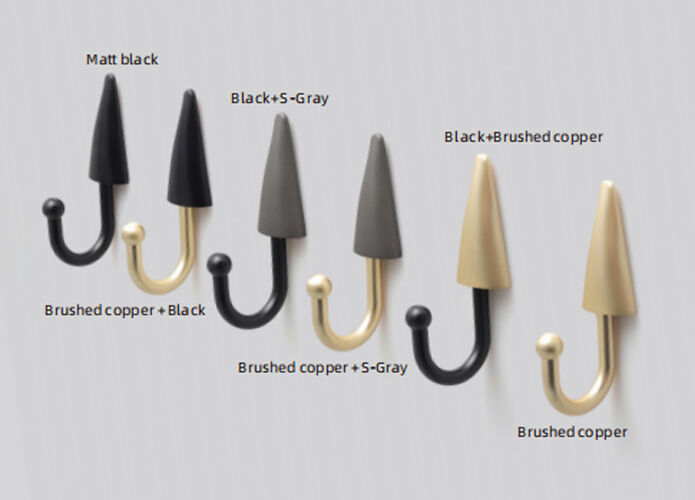 GRH Wholesale Hot Sale Hardware Vintage Zinc Alloy Black Gold Coffee Clothes Bedroom Design Hooks for Furniture