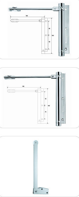 Door Closing Device Glass Door Lock In Silver Color , OEM / ODM Available