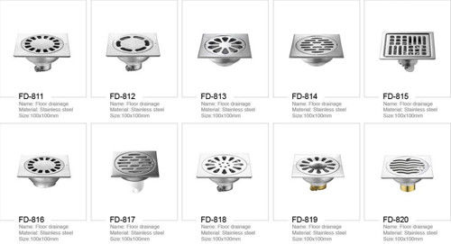 Polished Pretty Bathroom Accessories Strainer Style Stainless Steel Floor Drain