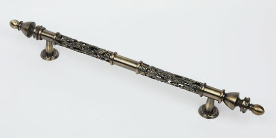 Furniture Light Luxury Hardware Pull Handles Hollow Flower Shaped 24K Gold Plated