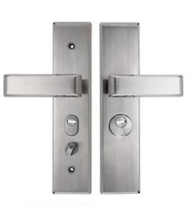 Interior Safe Door Locks Handle Set Polished Stainless Steel Screw Mounted