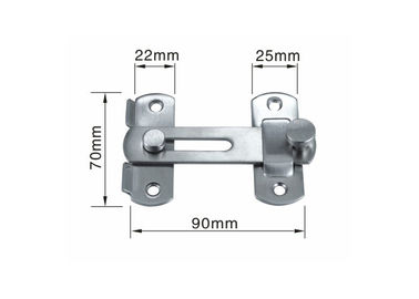 Ss304 Door Lock Latch Simple Modern Style Heavy Duty 70x22mm Small Size