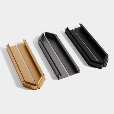 Aluminum Invisible Concealed Handle Embedded Cabinet Door Handles Drawer Hidden Handle