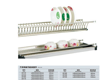 Eco - Friendly Home Kitchen Accessories With 2 Tier Metal Dish Drying Practical Design in stainless steel