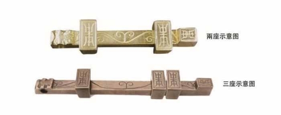 GRH Chinese Style Gate Latch And Bolt Antique Pure Copper Lock Catch For Ancient Wooden Doors