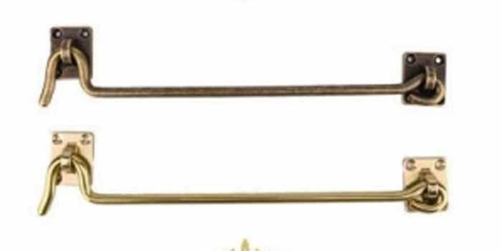 Old-Fashioned Wooden Window Fixing Hook with Brass Window Hasp Buckle Windproof Support Rod for Chinese Door Window Accessories