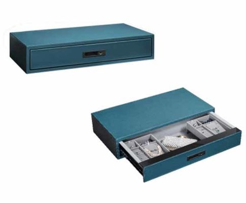 High End Anti-theft Fingerprint Jewelry Box Supplies Safe Box Leather Organizer Wardrobe Accessories