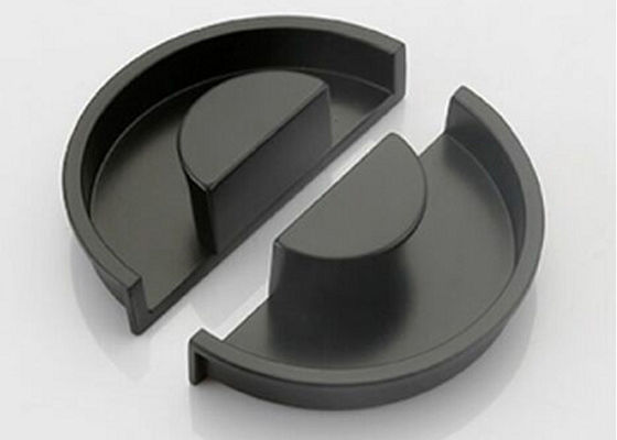 Black Zinc Hardware Pull Handles 90mm Kitchen Cabinet Pulls Good Stability