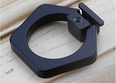 Cabinet Wardrobe Hardware Pull Handles , Black Color Furniture Handles