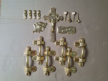European Simple Atmospheric Coffin Handles Cross Edge Decorative Flower Set