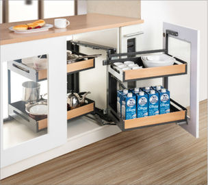 Metal Modern Kitchen Accessories Cabinet Drawer Magic Corner Pull Out Basket