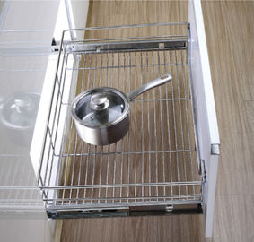 Stainless Steel Pull Out Wire Drawer Basket Modern Kitchen Decor Accessories