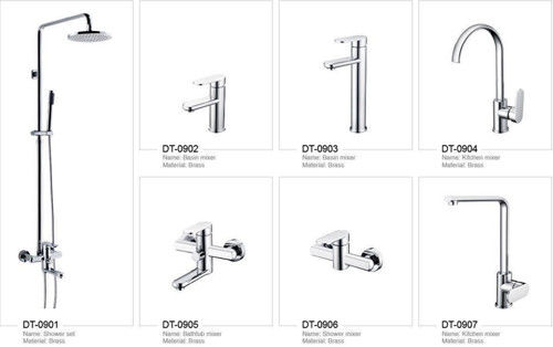Brushed Bathroom Vessel Faucet Deck Mounted Bathroom Water Tap