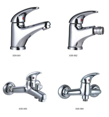 PVC Bibcock Zinc Die Casting Bathroom Tap Handles Bright Silver Color