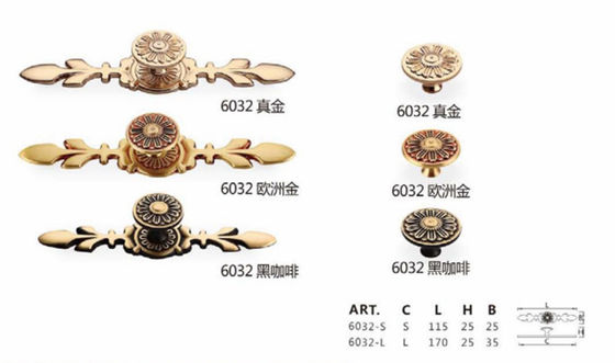 Luxury Modern Brass Hammered Kitchen Hardware Knobs For Cabinet