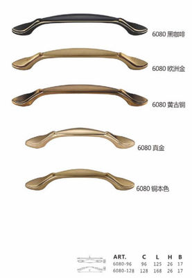 Furniture Hardware Wardrobe Cabinet Brass Handles Modern Style